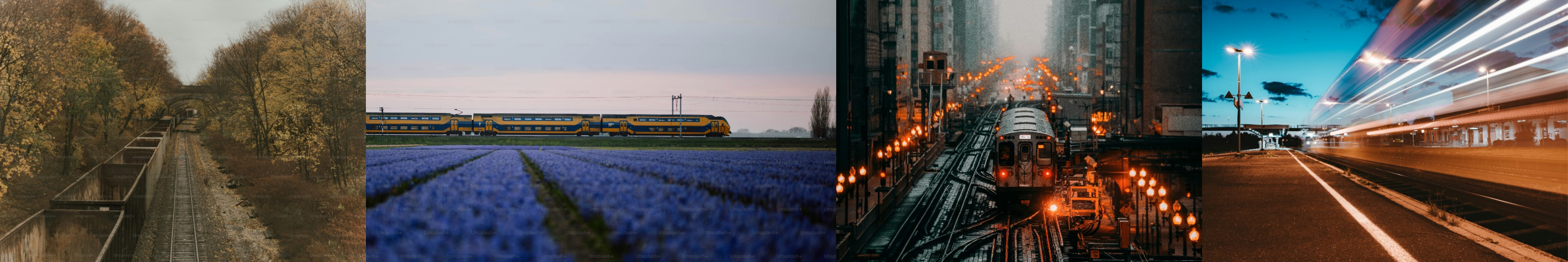 Various train images